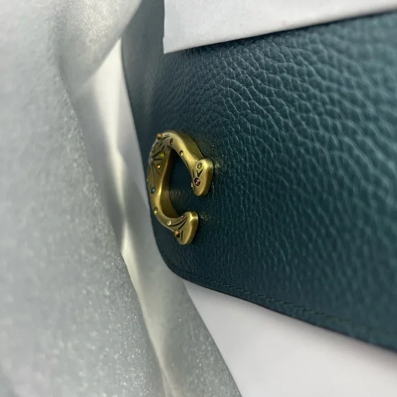 NWT Coach Tammie Shoulder Bag - Metallic Blue - Picture 8 of 9